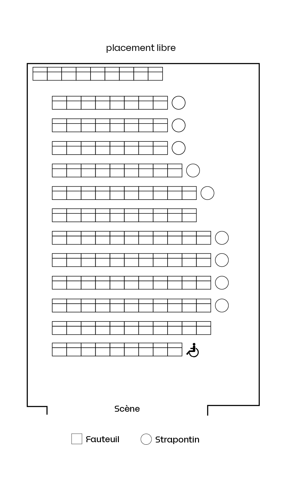 plan de salle du Studio-Théâtre
