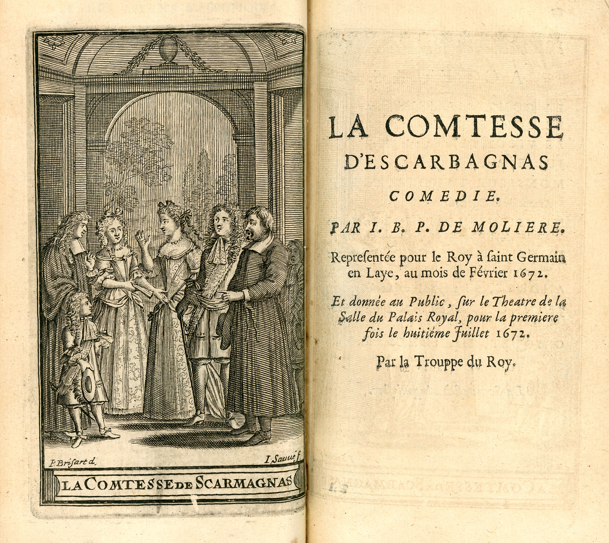 Frontispice et page de titre de la pièce
