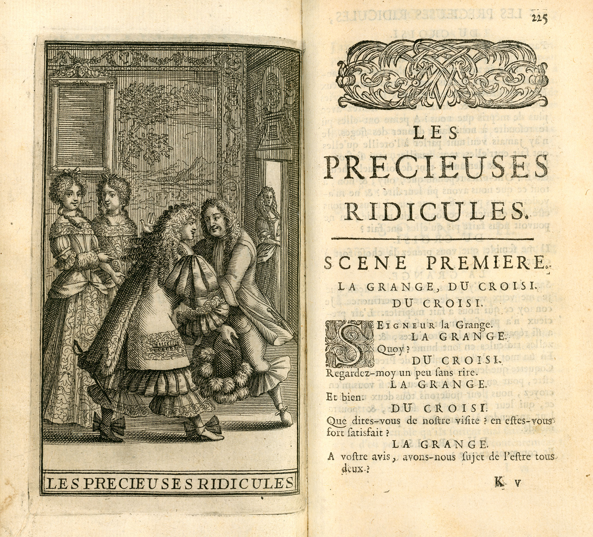 Frontispice et début de l'acte I de la pièce