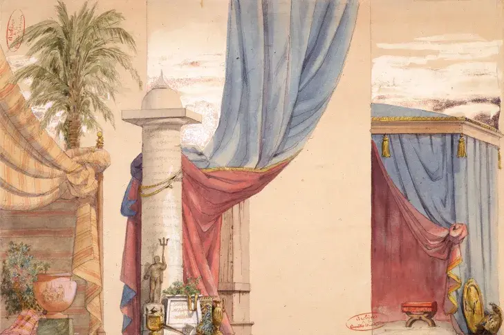 « Iphigénie en Aulide » de Jean Racine : le camp d'Agamemnon / Pascal Blanchard, 1822