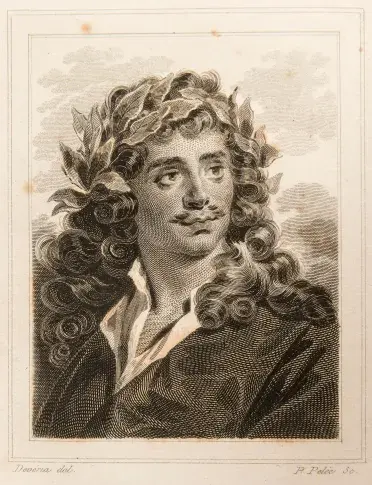 Molière / gravure de P. Pelée, dessin de Devéria