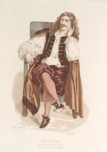 Molière / gravure en couleur par Monnin