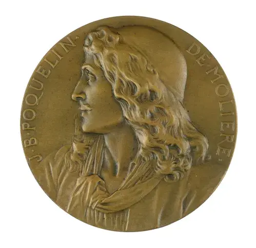Molière, médaille en bronze gravée par Jules-Clément Chaplain