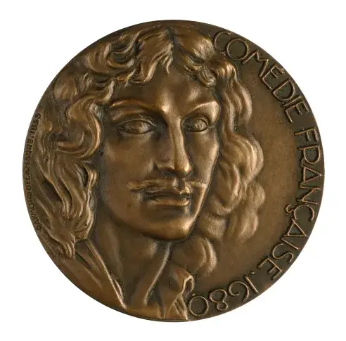 Molière, médaille en bronze gravée par Raymond Delamarre