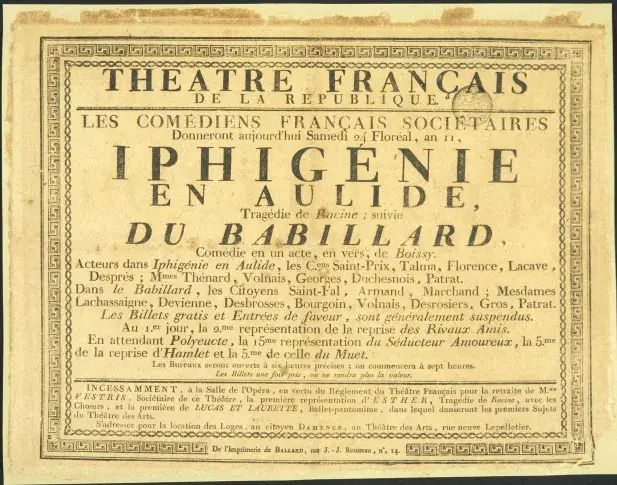 Affiche du 13 mai 1794