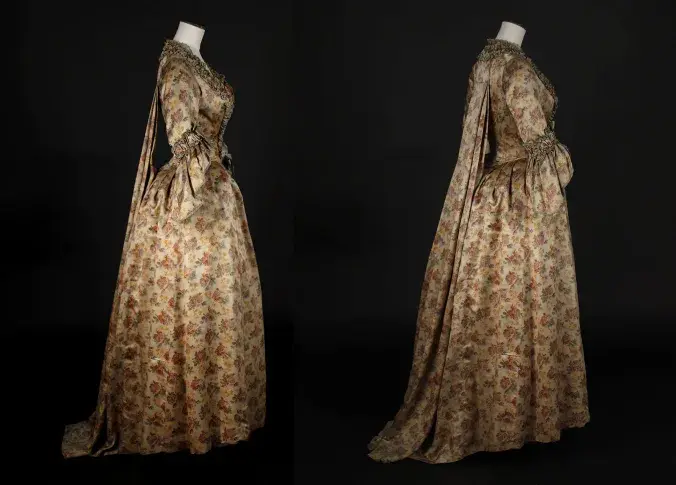 Robe de style Louis XV à pli Watteau
