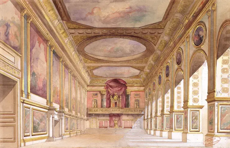 « L’Ambitieux » d’Eugène Scribe : salon / atelier Séchan et Cie : Charles Séchan et Jules Diéterle, 1834