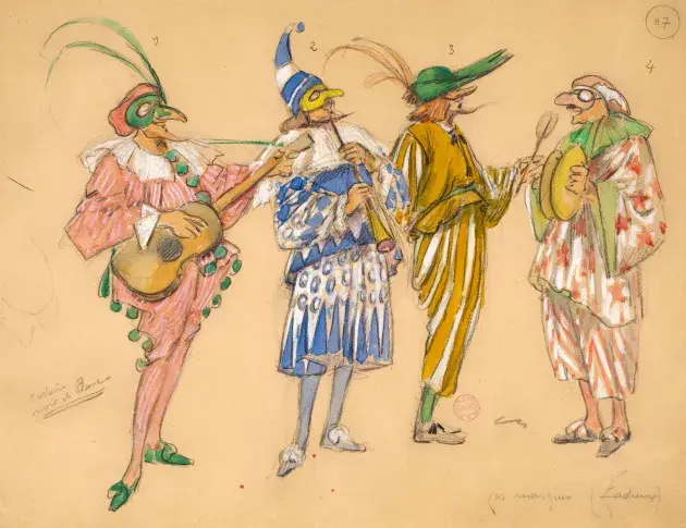 Les Fâcheux, 1921, les Masques