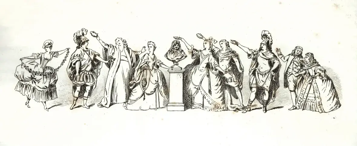 Hommage à Molière / gravure Guillaumot fils