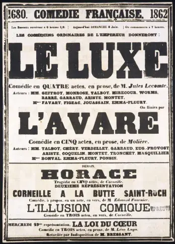 Affiche du 8 juin 1862