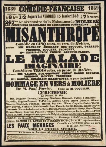 Affiche du 15 janvier 1869