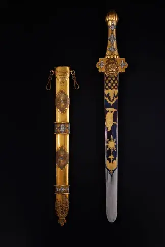 Glaive d’apparat de Talma et son fourreau, par Henry Osborne, 1825
