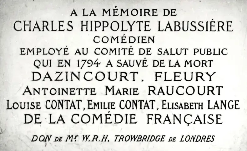 Plaque à la mémoire de Charles Hippolyte Labussière