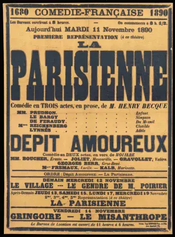 Affiche du 11 novembre 1890