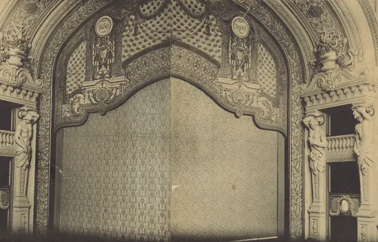Salle Richelieu, rideau de scène, 1900