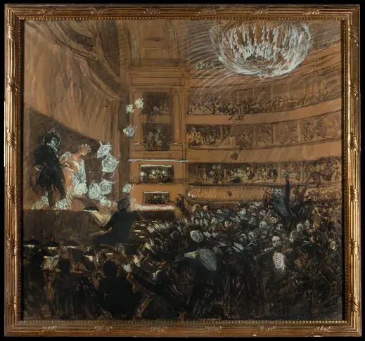 La Bataille d’Hernani, pastel d’Albert Besnard, 1909