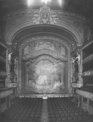Salle Richelieu, rideau de fer de la Comédie-Française, 1906