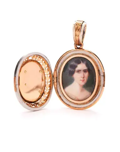 Médaillon avec portrait de Rachel, Daux & Cie joaillier, Antonine Lapoter miniaturiste