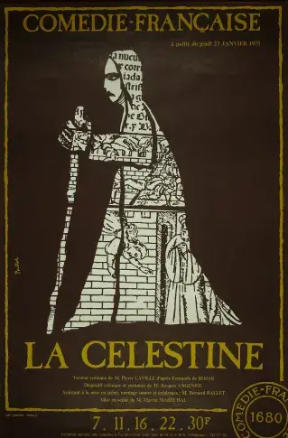 Affiche de "La Célestine", 1975, Théâtre Marigny