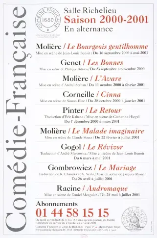 Affiche de la saison 2000-2001