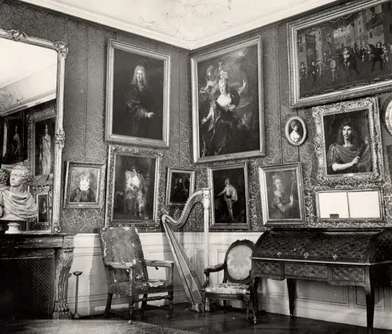 Salle Richelieu, le foyer des artistes, vers 1950