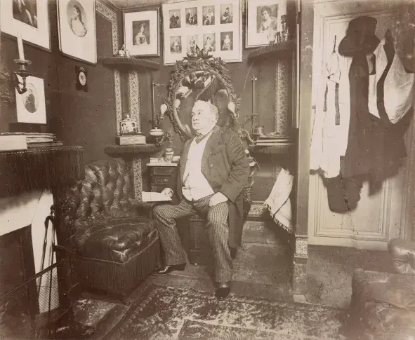 Eugène Garraud dans sa loge