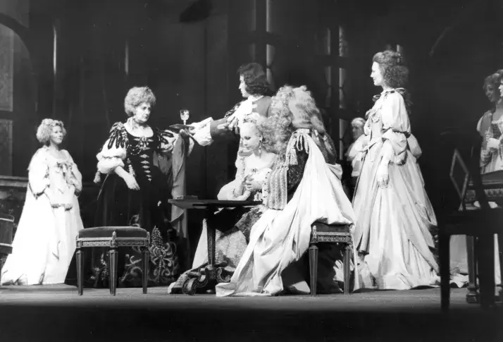"Le Verre d'eau ou Les Effets et les causes", 1976, Théâtre Marigny