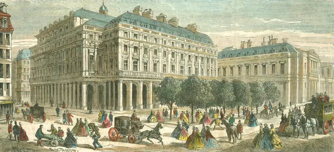 Théâtre Français, gravure de Félix Thorigny, 1864