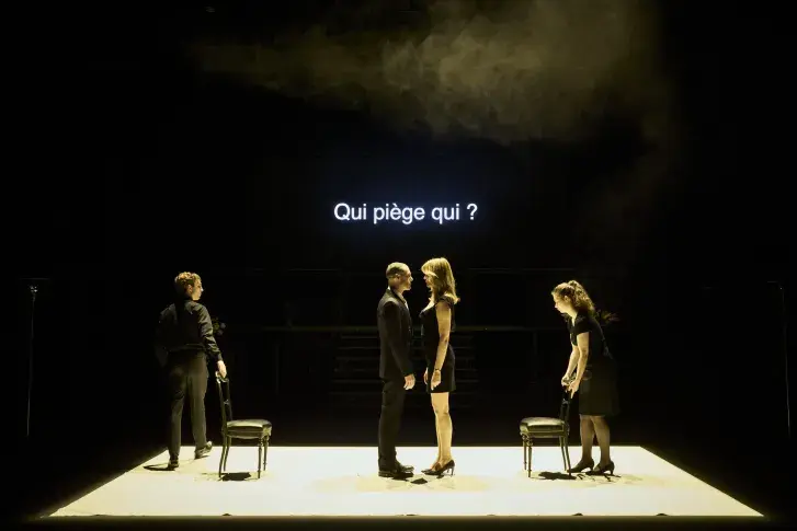 Photo du spectacle Le Tartuffe ou l'Hypocrite (saison 2025-2026) avec Diego Andres, Christophe Montenez, Marina Hands, Lila Pelissier 