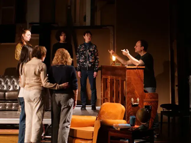 Photo du spectacle La Ballade de Souchon (saison 2025-2026) avec Aymeline Alix, Dominique Blanc, Yasmine Haller, Emma Laristan, Mélissa Polonie, Françoise Gillard
